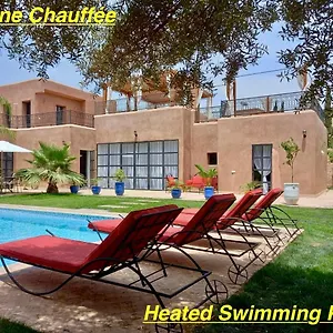 Scil De Luxe 3 Piscine Chauffée Hamam Jacuzzi Extérieur Avec Vue Sur L'atlas 2 Parkings Privé Marrakesh